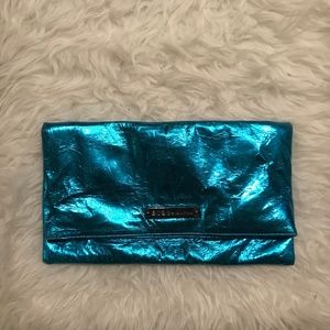 BCBGeneration Teal Metallic Clutch